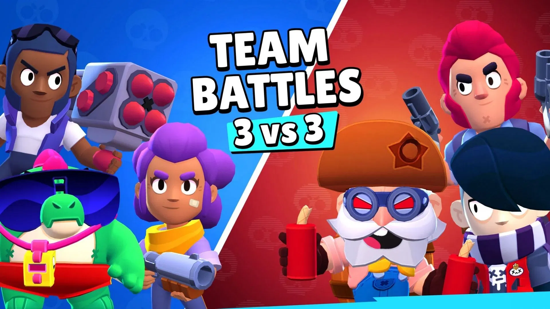 Brawl Stars characters face off in 3v3 team battle