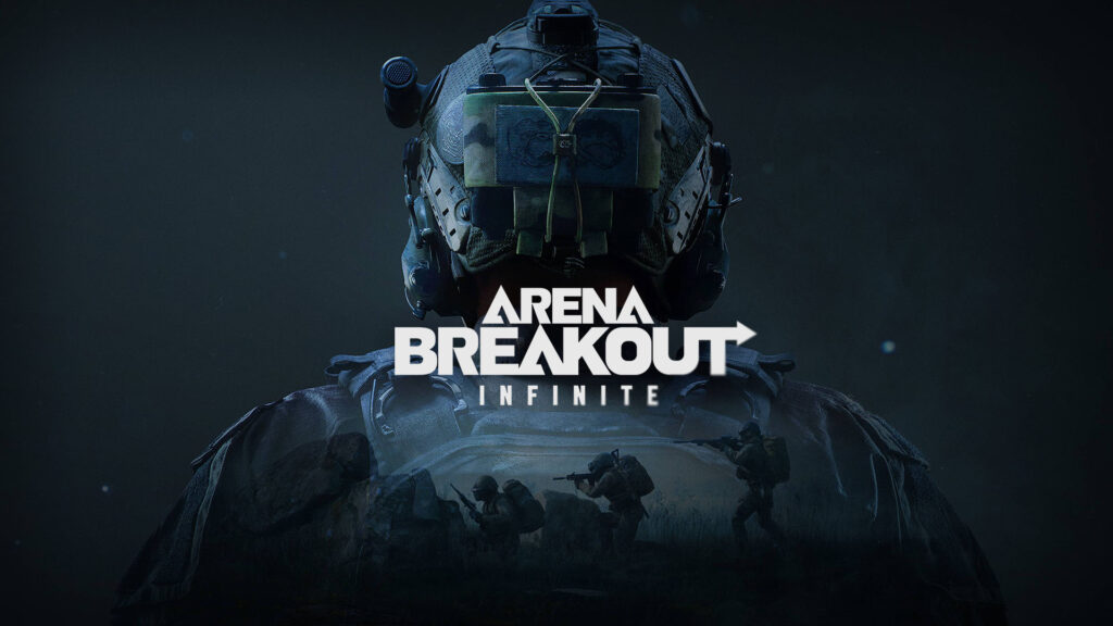 Arena Breakout Infinite logo over soldier silhouette scene