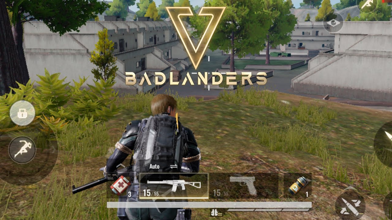 Badlanders gameplay screenshot with character aiming near buildings