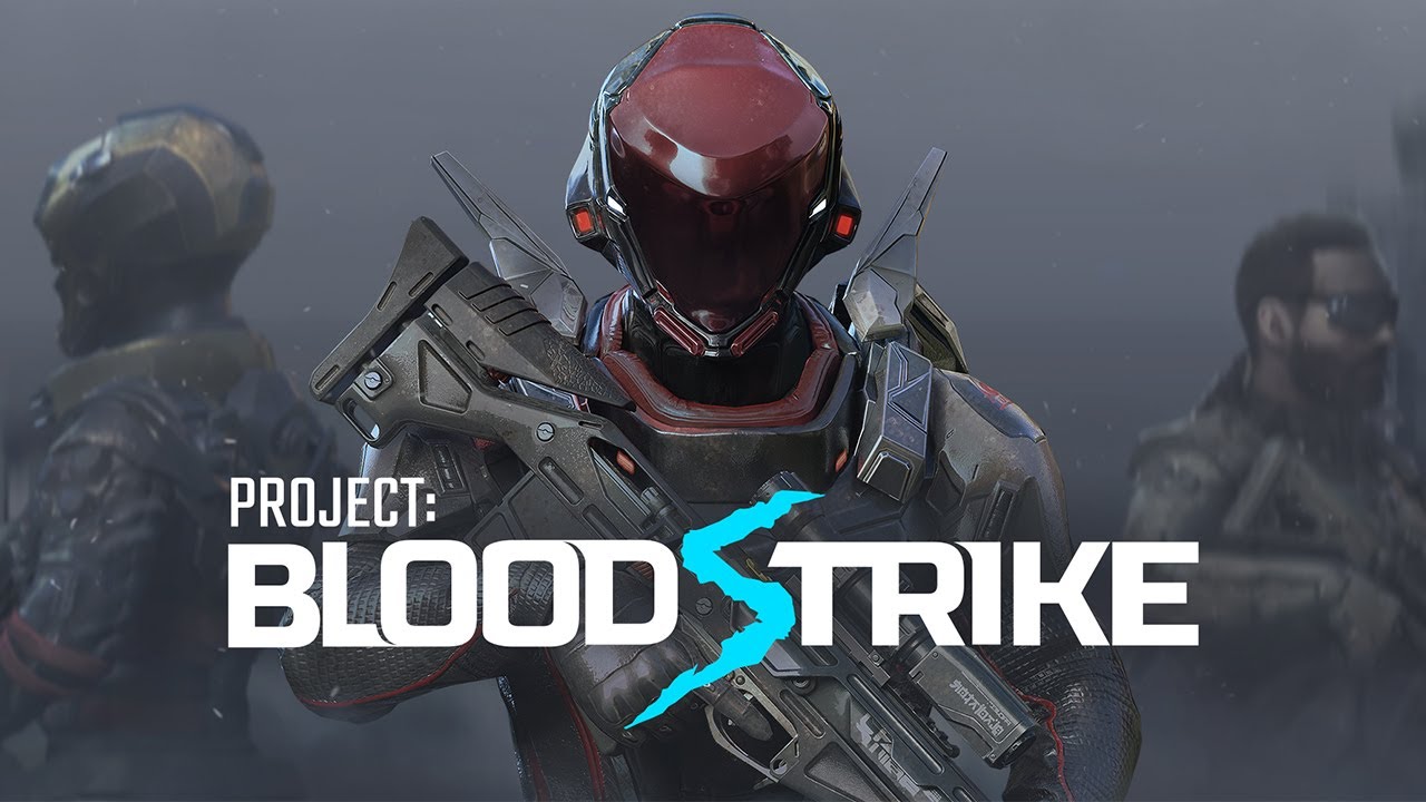 Armored sci-fi soldier holding rifle, Project Blood Strike